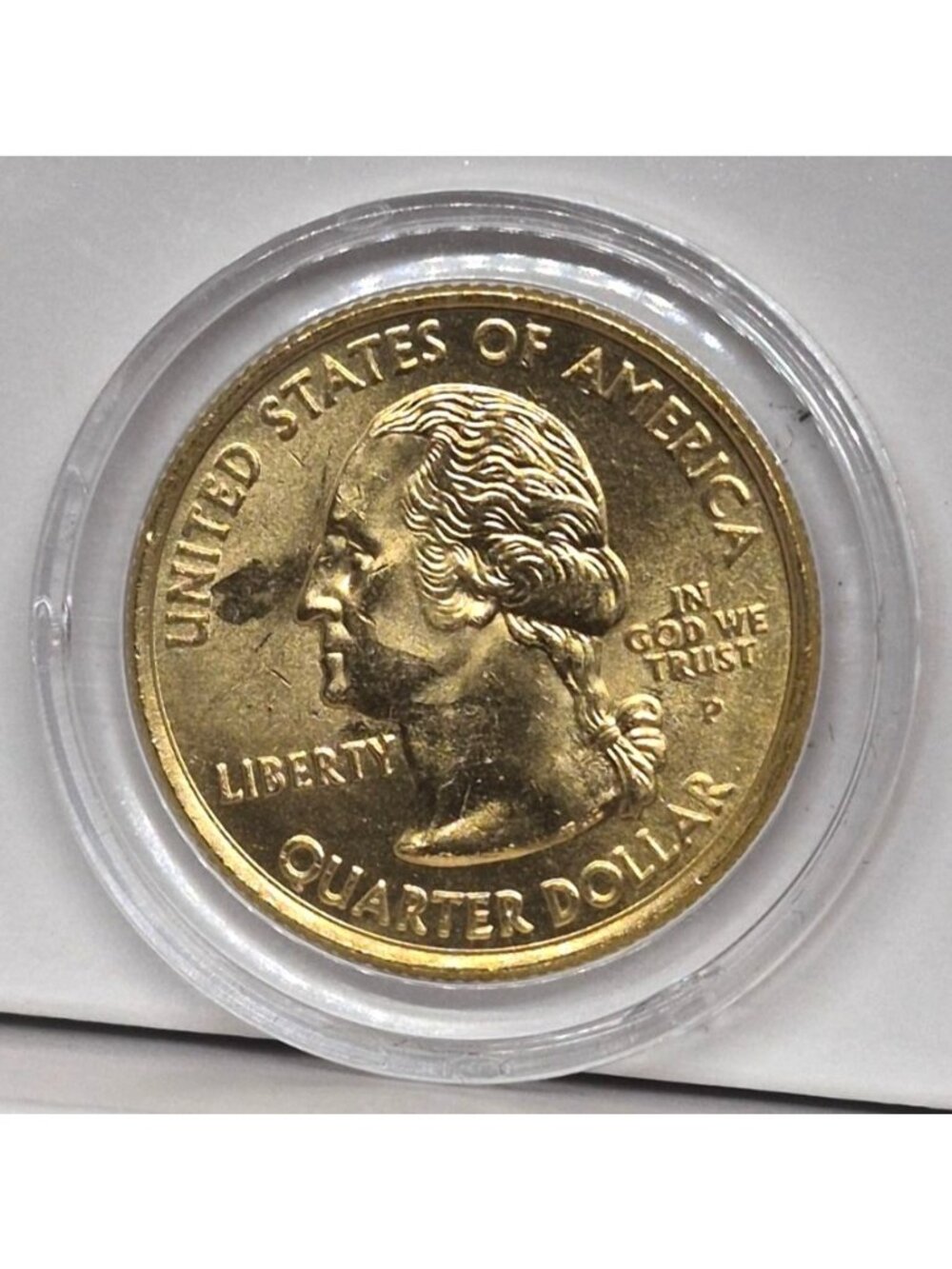 2008 Arizona State Quarter Gold-Plated Collectible Coin In Protective Case